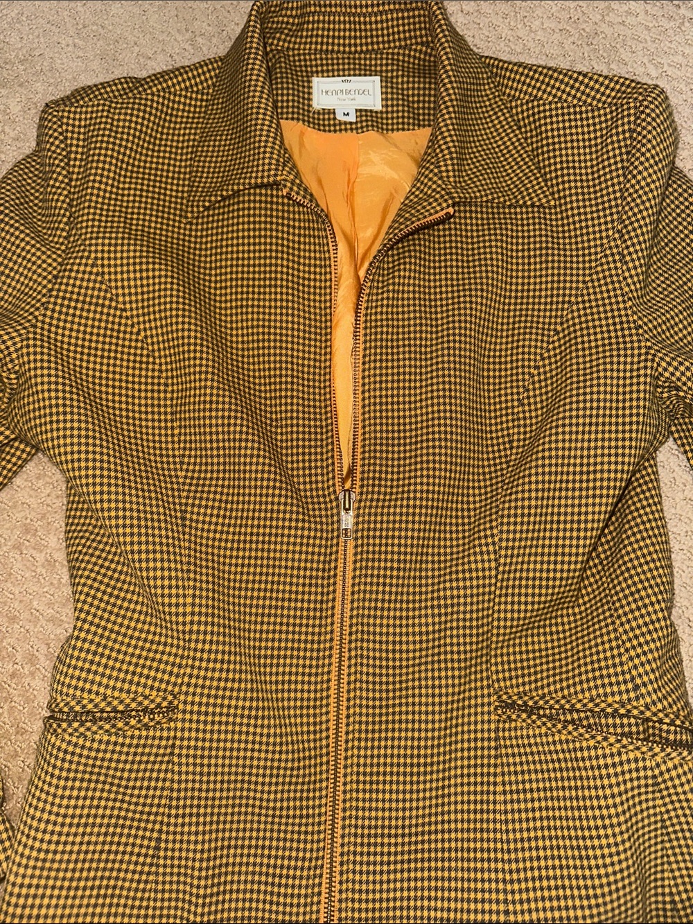 henri bendel vintage jacket (yellow and navy blue) - Picture 7 of 8